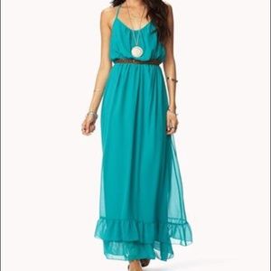 Turquoise Forever21 dress NWT